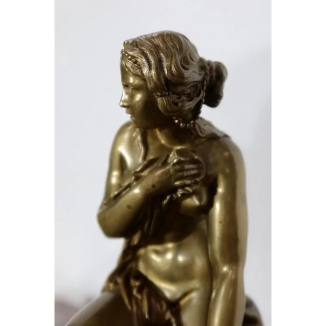 A. Carrier-Belleuse, Female Bather, Mid-19th Century, Bronze For Sale - Image 12 of 18