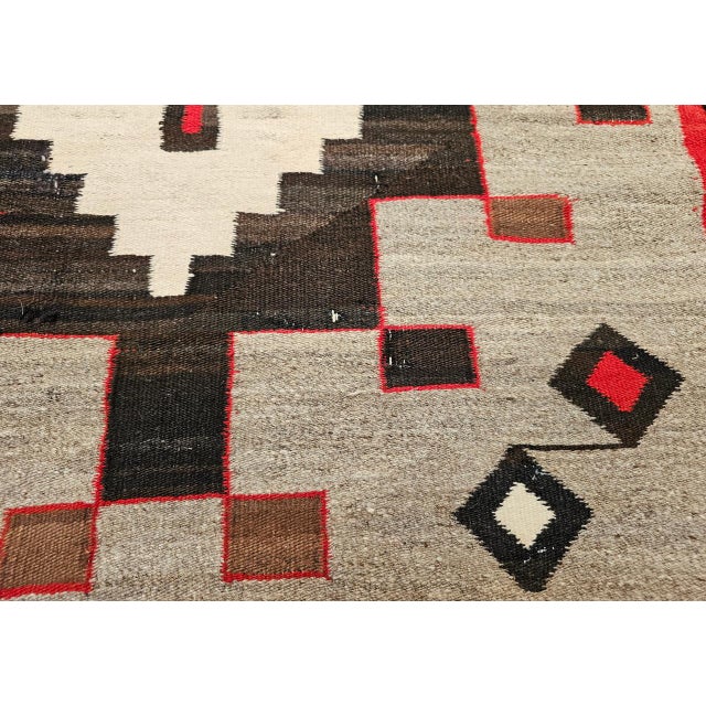 Vintage Native American Navajo Rug, Wool & Cotton, Geometric Medallion Design, 3x4 For Sale - Image 14 of 14