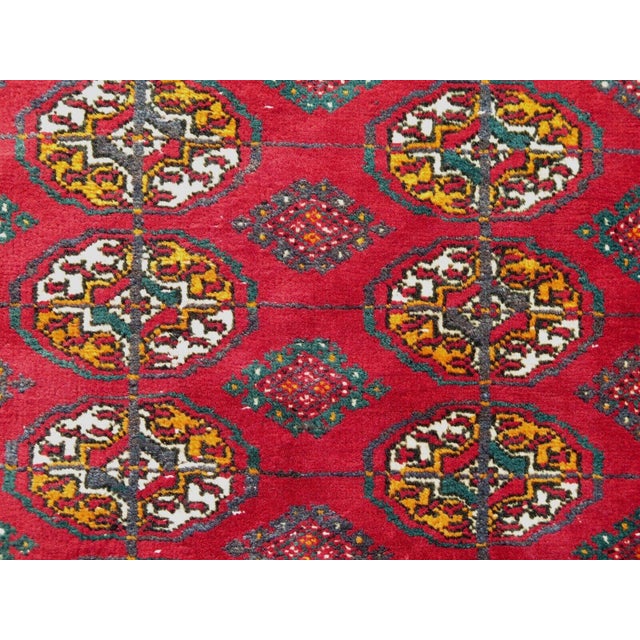 Turkish Red Handwoven Turkoman Teppich - 50"x80" For Sale - Image 10 of 13