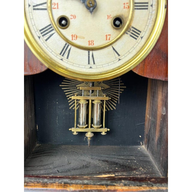 Vintage Junghans Wooden Mantel Clock For Sale - Image 18 of 18