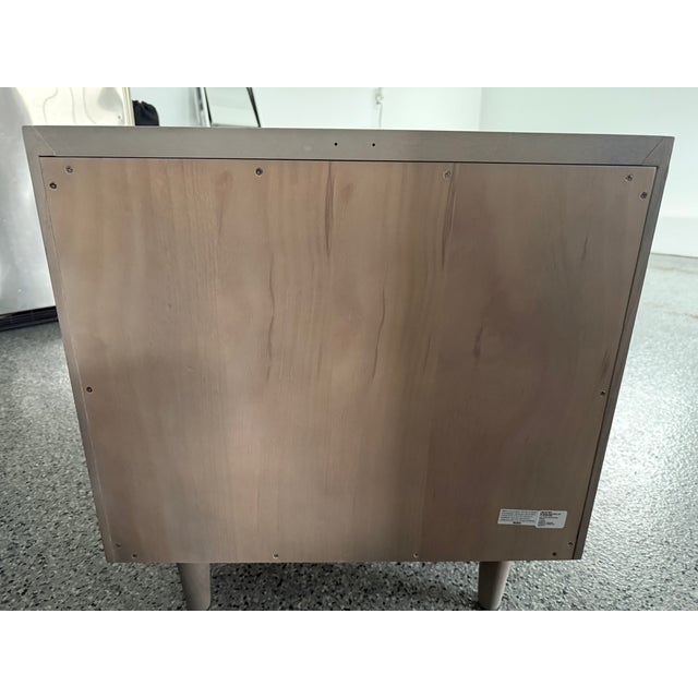 Crate and Barrel Stone Grey Nightstand For Sale - Image 11 of 13