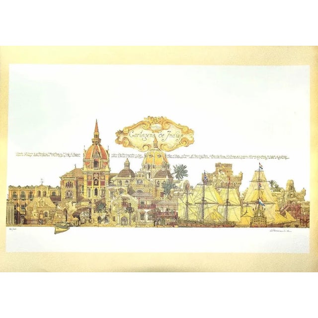 Cartagena de India is a very beautiful offset realized by Michele Cascarano in 1992. The print is in very good...