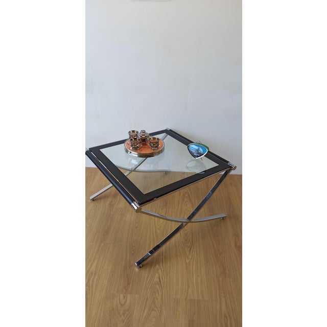 Barcelona Style Chrome Coffee Table, 1970s For Sale - Image 11 of 18
