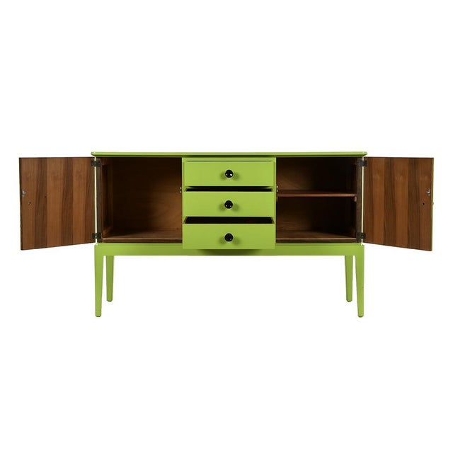 1970s Green Lacquered Wooden Buffet For Sale - Image 5 of 8