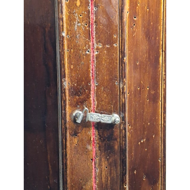 Rustic Antique 19thC Italian Sephardic Torah Case Tik Hand Carved Wood J Greenstein Prov For Sale - Image 3 of 17