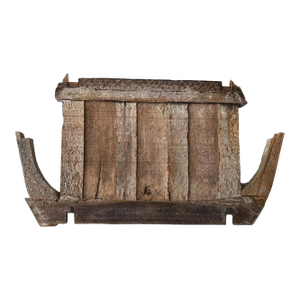 Antique Toraja Wood Panel, Sulawesi, Indonesia, Polychrome Detail