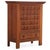 This cabinet having a single paneled door richly decorated with a grid of 25 deeply recessed, geometric square panels,...