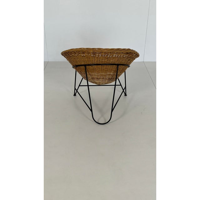 Vintage Chair in Cone Wicker, 1960s For Sale - Image 6 of 8