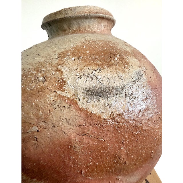 Brown Large Japanese Contemporary Shigaraki Tsubo with Tomobako by Shiro Tsujimura For Sale - Image 8 of 18