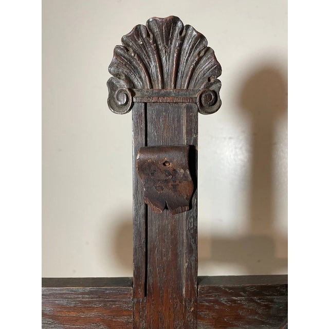 Antique 1700's Hand Carved Wood Religious Jesus Christ Crucifix Cross Sculpture For Sale - Image 14 of 15