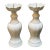 Lotus Shaped Ceramic Candle Holders, Pair For Sale