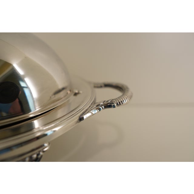 Vintage Silverplate Roll-Top Dome Serving Dish For Sale - Image 15 of 18
