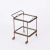 Mid-Century French Brass and Crystal Serving Bar Cart from Maison Jansen, 1950s For Sale - Image 6 of 13