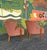 Red Reupholstered Mid Century Barrel Chair Pair For Sale - Image 8 of 13