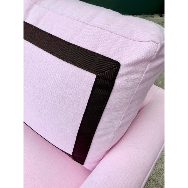 Vintage Cr Laine Three Seat Sofa in Romo “Linara Rosewater” With Samuel and Sons Trim For Sale - Image 10 of 12