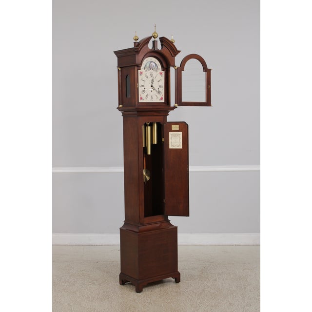 Stickley Stickley Colonial Williamsburg Mahogany Grandfather Clock For Sale - Image 4 of 18