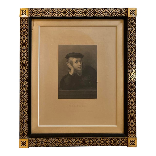 19th Century Framed Engraving/Mezzotint of Raphael For Sale
