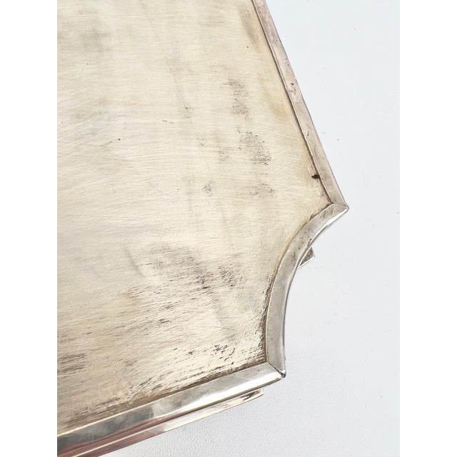 Italien Silver Rectangular Tray, in Very Good conditions. Designed 1980 to 1989