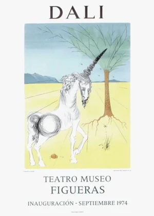1970s Salvador Dali, Figueras Inauguracion Poster