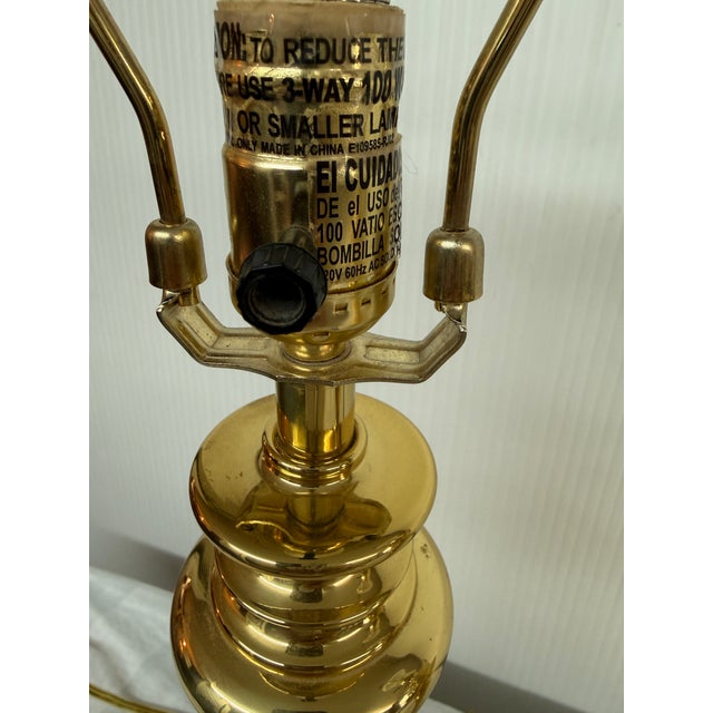 Brass Candlestick Table Lamps, Pair For Sale - Image 11 of 12