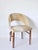 Elegant vanity chair designed by Frode Holm mounted on tapering teak legs. Seat and back upholstered with velvet....