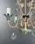 Cream 1940 Mid Century Modern Metal with Crystals Chandelier For Sale - Image 8 of 12