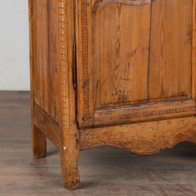 18th Century French Carved Pine Two Door Wedding Armoire Cabinet For Sale - Image 14 of 18