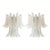 Pair of murano glass transparent diamanted "selle" wall sconces . all made in italy, made in murano glass. “selle”...