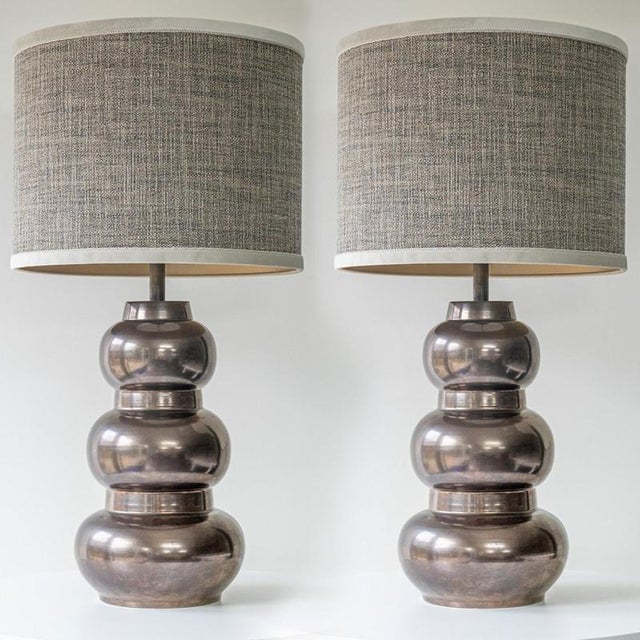 Tiered Spherical Chrome Table Lamp by R. Houben, 1970 For Sale - Image 13 of 13