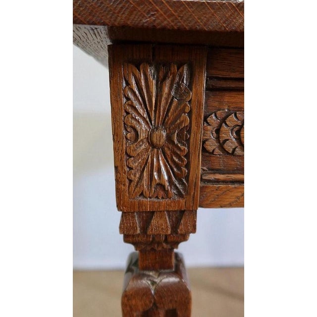 Small Louis XVI Side Table in Solid Oak, 1900 For Sale - Image 12 of 18