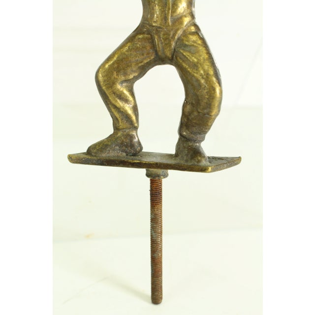 1800's/1900's Fencing Trophy Finial Brass Figurine For Sale - Image 9 of 12