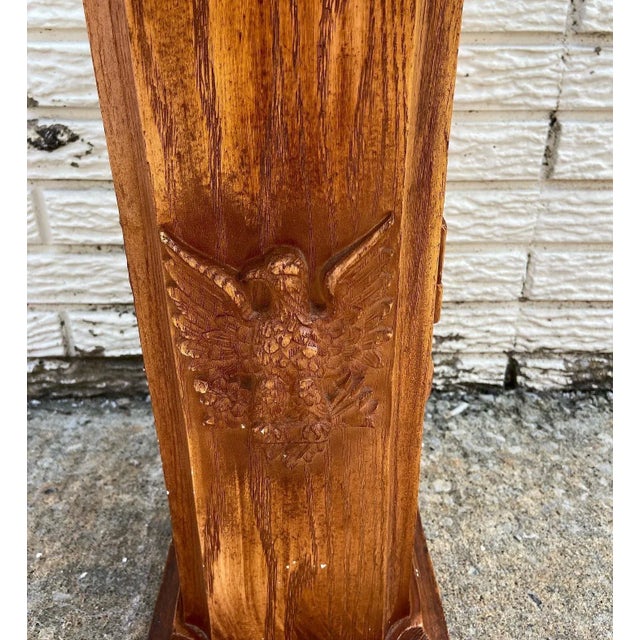 White Late 20th Century Gothic Style Pedestal Table With Usa Symbols For Sale - Image 8 of 10