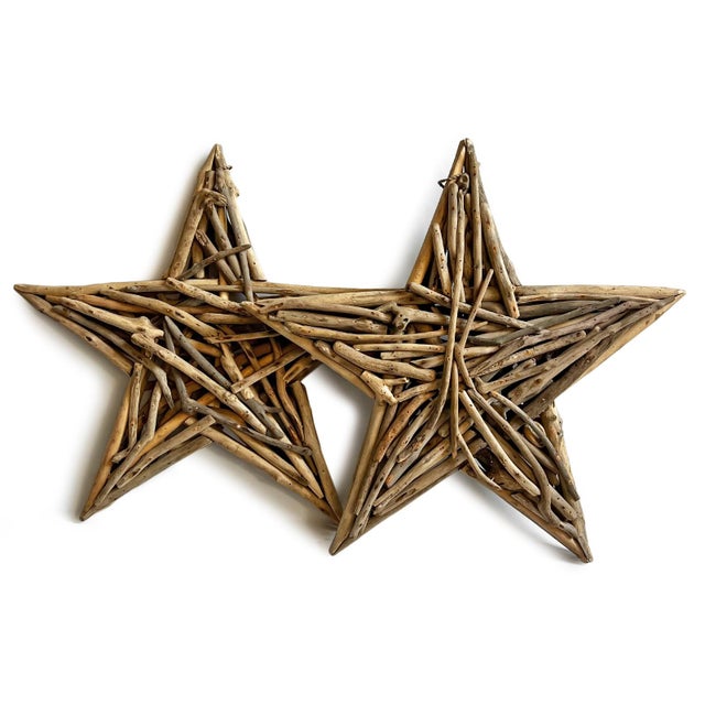 Early 21st Century Vintage Driftwood Star Coastal Rustic Wall Art For Sale - Image 5 of 5