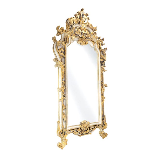 Vintage 20th-Century Italian Baroque Gilded Wall Mirror For Sale In New York - Image 6 of 10