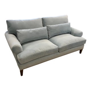 Custom Robin's Egg Blue Sofa For Sale