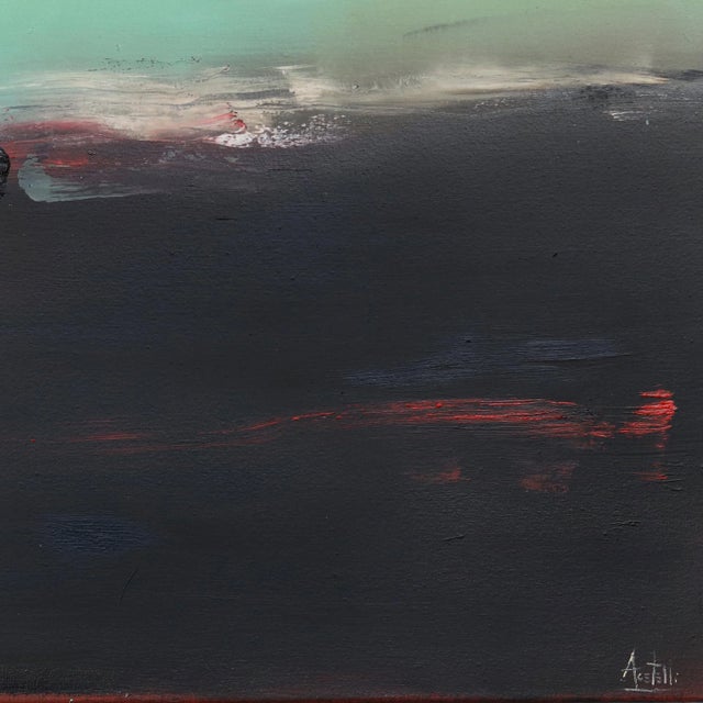 Green Abstract Oil Painting - Innocence and Renewal - Original Artwork by Mark Acetelli For Sale In Los Angeles - Image 6 of 9