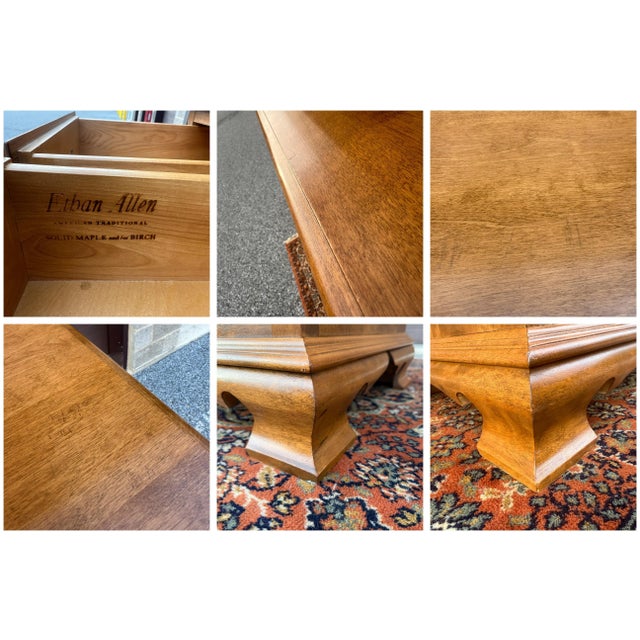 1960s Ethan Allen Heirloom Collection Rustic Traditional Solid Maple 7 Drawer Chest on Chest Highboy Dresser (10-5305 Nutmeg) For Sale - Image 17 of 17