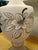 Mid-Century Modern Mid 20th Century Hollywood Regency Floral Motif Frosted Glass Table Lamp For Sale - Image 3 of 6