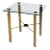 Postmodern Brass and Glass End Table For Sale