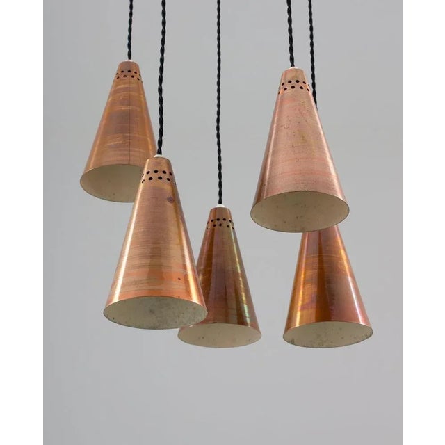 1950s Mid-Century Scandinavian Copper Pendant by Hans-Agne Jakobsson, 1950s For Sale - Image 5 of 13