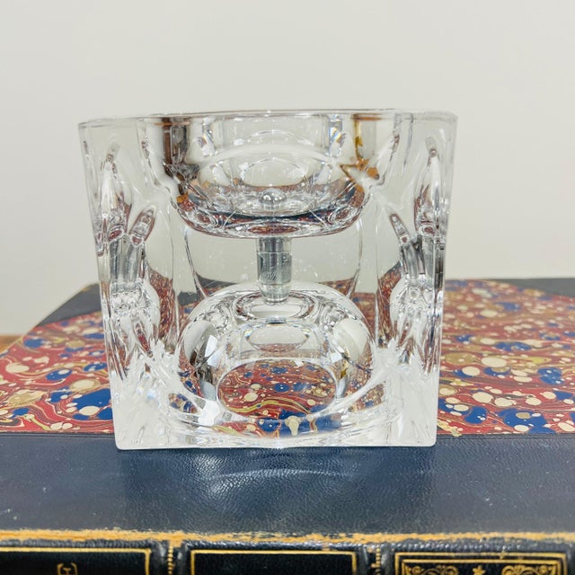 Transparent 1960s Beautiful Daum France crystal object collectible art glass object contemporary design French crystal signed luxury home decor For Sale - Image 8 of 10