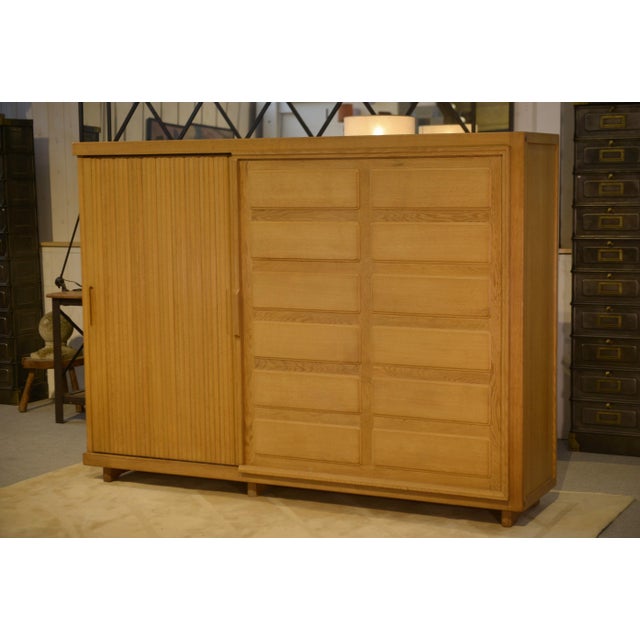 Oak Wardrobe by Guillerme and Chambron, 1950s For Sale - Image 14 of 14