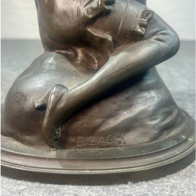 Austrian Bronze Sculpture "The Hugger" by Bruno Zach For Sale - Image 9 of 11
