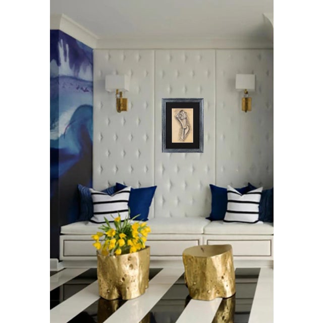 American Cubist Nude Pastel Study Painting by John Begg For Sale - Image 3 of 13