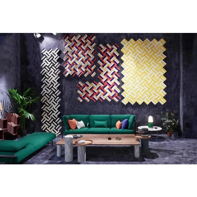 Black XLarge Walnut and Green Marble Sunday Coffee Table by Jean-Baptiste Souletie For Sale - Image 8 of 11