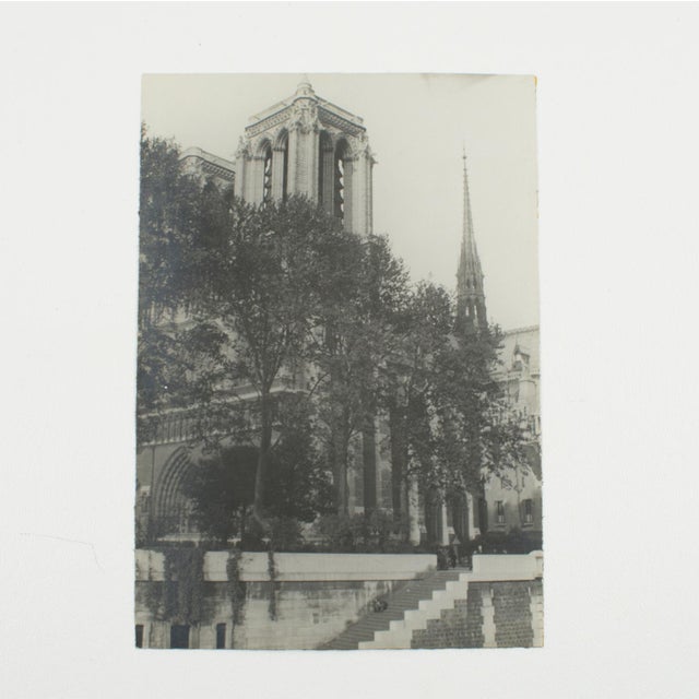 Art Deco Notre Dame De Paris Cathedral, Silver Gelatin Black and White Photography, 1927 For Sale - Image 3 of 4