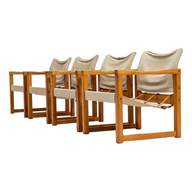 Mid-Century Modern Model Diana Armchairs by Karin Mobring for Ikea, Sweden, 1970s, Set of 4 For Sale