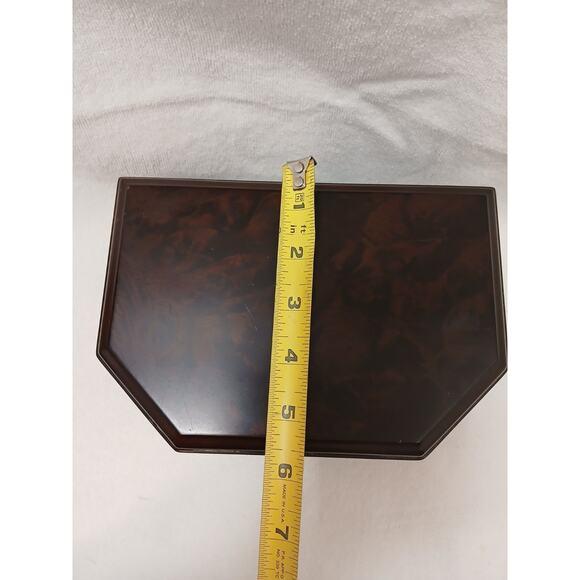 Rare the Bombay Company Octaganal Wood Jewelry Box Removeable Tray Nostalgia VNT For Sale - Image 14 of 17