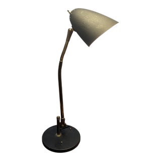 1940s Belmag Articulating Brass Goose Neck Desk Lamp Christian Dell For Sale