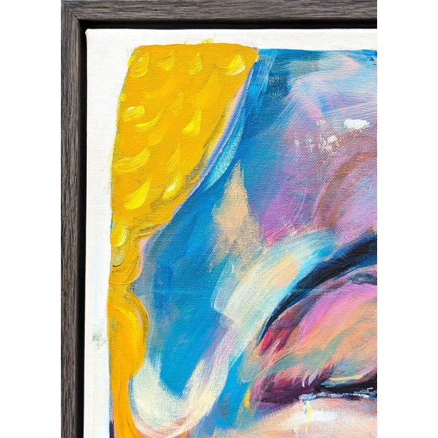 Contemporary Moisés Villafuerte "Entering the Noise" Contemporary Abstract Colorful Figurative Portrait Painting, 2023 For Sale - Image 3 of 9